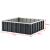 Jardiniera gradina Zevenaar 90 x 90 x 30 cm otel galvanizat [en.casa] HausGarden Leisure