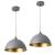 Set 2 bucati lustra Toulon 145 cm metal 2 x E27 gri/ auriu [lux.pro] HausGarden Leisure