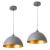 Set 2 bucati lustra Toulon 145 cm metal 2 x E27 gri/ auriu [lux.pro] HausGarden Leisure