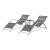 Set mobilier gradina Binetto 2 sezlonguri 1 masa gri/negru [en.casa] HausGarden Leisure