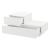 Noptiera cu 2 sertare Sebokeng WM 38 x 70 x 35 cm alb mat [en.casa] HausGarden Leisure