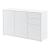 Comoda Paarl WH cu 3 usi si 2 sertare alb extra lucios [en.casa] HausGarden Leisure