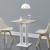 Masa bucatarie Lindesnes EW efect stejar/alb [en.casa] HausGarden Leisure