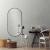 Oglinda de perete baie Corato  aluminiu negru [en.casa] HausGarden Leisure
