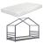 Pat copii Vardo cu saltea 90 x 200 cm gri [en.casa] HausGarden Leisure