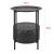 Masuta cafea Kruibeke metal negru [en.casa] HausGarden Leisure