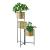 Suport plante pliabil Verrebroek cu 3 ghivece negru/galben aramiu [en.casa] HausGarden Leisure