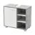 Dulap baie sub chiuveta Narvik BW efect beton/alb [en.casa] HausGarden Leisure