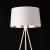 Lampa podea Manchester 150 cm 1 x E27 alb/argintiu [lux.pro] HausGarden Leisure
