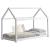 Pat copii Haus 166 x 88 x 127 cm lemn alb [en.casa] HausGarden Leisure