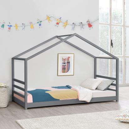 Pat copii Vardo DG90 gri inchis mat lacuit [en.casa] HausGarden Leisure