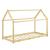 Pat copii Haus 146 x 78 x 127 cm lemn brad natur [en.casa] HausGarden Leisure