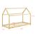 Pat copii Haus 146 x 78 x 127 cm lemn brad natur [en.casa] HausGarden Leisure