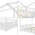 Pat casuta copii cu grilaj protectie Treviolo 140x200cm lemn alb mat lacuit [en.casa] HausGarden Leisure
