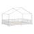 Pat copii design casuta Treviolo 120 x 200 cm lemn alb mat lacuit [en.casa] HausGarden Leisure