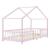 Pat copii design casuta Treviolo 90 x 200 cm lemn roz/alb [en.casa] HausGarden Leisure