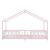 Pat copii design casuta Treviolo 90 x 200 cm lemn roz/alb [en.casa] HausGarden Leisure