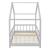 Pat copii design casuta Treviolo 90 x 200 cm lemn gri/alb [en.casa] HausGarden Leisure