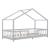 Pat copii design casuta Treviolo 90 x 200 cm lemn gri/alb [en.casa] HausGarden Leisure