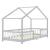 Pat copii design casuta Treviolo 90 x 200 cm lemn gri/alb [en.casa] HausGarden Leisure
