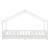 Pat copii design casuta Treviolo 90 x 200 cm lemn alb mat lacuit [en.casa] HausGarden Leisure