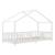 Pat copii design casuta Treviolo 90 x 200 cm lemn alb mat lacuit [en.casa] HausGarden Leisure