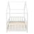 Pat copii design casuta Treviolo 90 x 200 cm lemn alb mat lacuit [en.casa] HausGarden Leisure