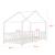 Pat copii design casuta Treviolo 90 x 200 cm lemn alb mat lacuit [en.casa] HausGarden Leisure