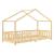 Pat copii design casuta Treviolo 90 x 200 cm lemn culoarea lemnului de brad [en.casa] HausGarden Leisure