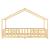 Pat copii design casuta Treviolo 90 x 200 cm lemn culoarea lemnului de brad [en.casa] HausGarden Leisure