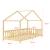 Pat copii design casuta Treviolo 90 x 200 cm lemn culoarea lemnului de brad [en.casa] HausGarden Leisure