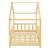 Pat copii design casuta Treviolo 80 x 160 cm lemn culoarea lemnului de brad [en.casa] HausGarden Leisure