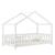 Pat copii design casuta Treviolo 70 x 140 cm lemn alb mat lacuit [en.casa] HausGarden Leisure