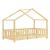 Pat copii design casuta Treviolo 70 x 140 cm lemn culoarea lemnului de brad [en.casa] HausGarden Leisure