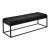 Bancheta tapitata dormitor Salta 120 x 40 x 38 cm negru [pro.tec] HausGarden Leisure