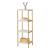 Raft uz casnic din bambus Balsfjord 110 cm cu 4 polite depozitare natur/alb [en.casa] HausGarden Leisure