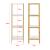 Raft uz casnic din bambus Balsfjord 110 cm cu 4 polite depozitare natur/alb [en.casa] HausGarden Leisure
