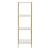 Raft uz casnic din bambus Balsfjord 110 cm cu 4 polite depozitare natur/alb [en.casa] HausGarden Leisure