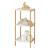 Raft uz casnic din bambus Balsfjord 80 cm cu 3 polite depozitare natur/alb [en.casa] HausGarden Leisure
