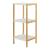 Raft uz casnic din bambus Balsfjord 80 cm cu 3 polite depozitare natur/alb [en.casa] HausGarden Leisure