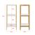 Raft uz casnic din bambus Balsfjord 80 cm cu 3 polite depozitare natur/alb [en.casa] HausGarden Leisure