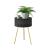 Masuta cafea Forshaga 50 x 35 cm negru/auriu [en.casa] HausGarden Leisure