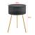 Masuta cafea Forshaga 50 x 35 cm negru/auriu [en.casa] HausGarden Leisure