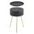 Masuta cafea Forshaga 65 x 40 cm negru/auriu [en.casa] HausGarden Leisure