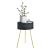 Masuta cafea Forshaga 65 x 40 cm negru/auriu [en.casa] HausGarden Leisure