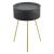 Masuta cafea Forshaga 65 x 40 cm negru/auriu [en.casa] HausGarden Leisure