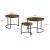 Set trei masute cafea masuri diferite Arvidsjaur cadru otel blat efect lemn nuanta inchisa [en.casa] HausGarden Leisure