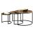 Set trei masute cafea masuri diferite Arvidsjaur cadru otel blat efect lemn nuanta inchisa [en.casa] HausGarden Leisure