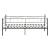 Pat rama metalica ArjeplogS cu saltea  200 x 90 x 16 cm negru mat [en.casa] HausGarden Leisure