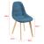 Scaune bucatarie Kopparberg K 3VE set 6 bucati fag albastru [en.casa] HausGarden Leisure